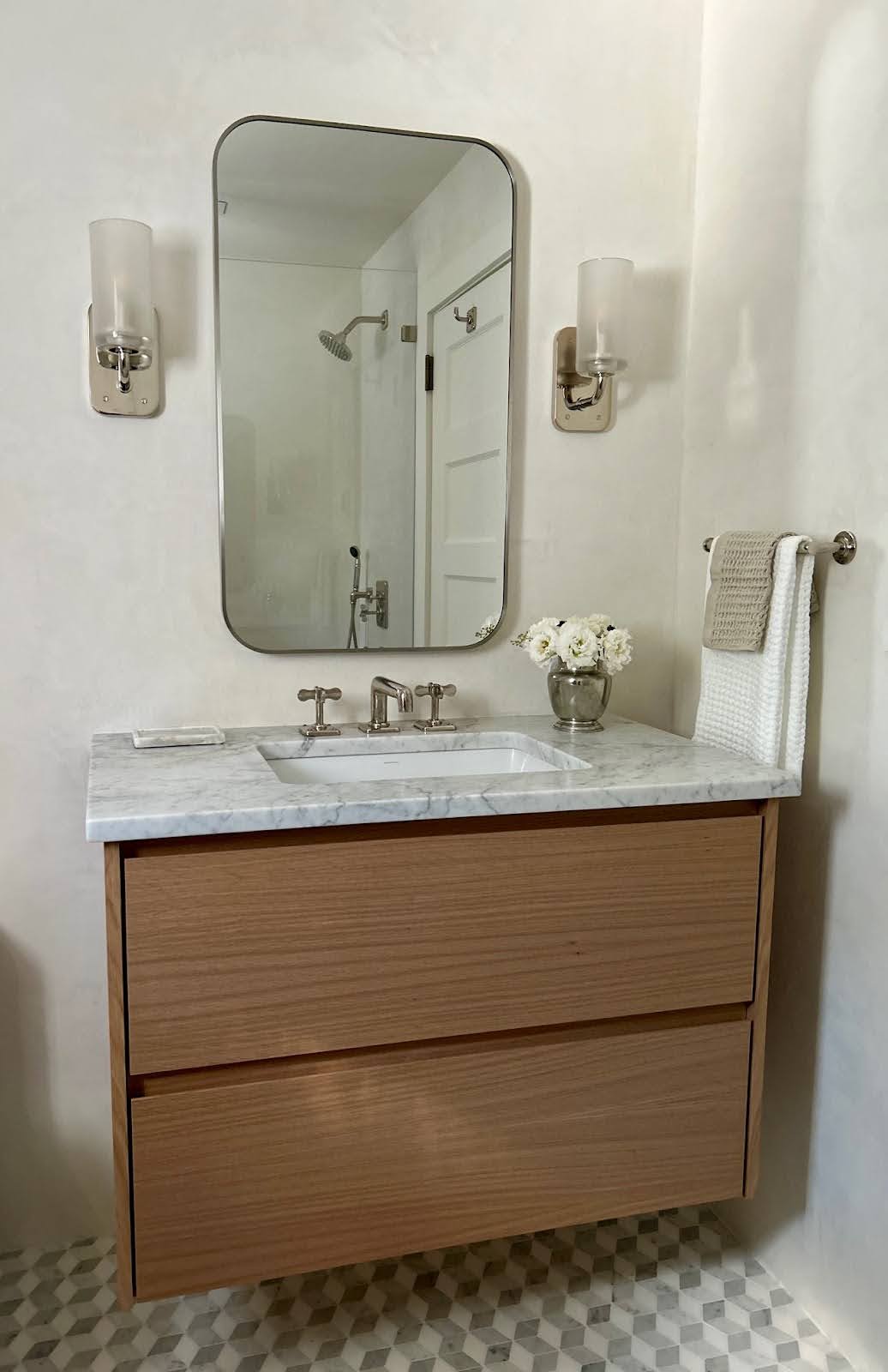 White Oak Bathroom Vanity Creating Calm Anne Caarals